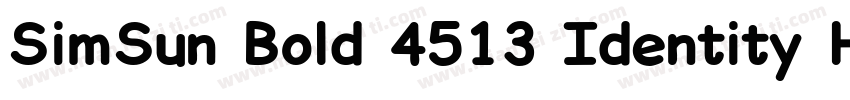 SimSun Bold 4513 Identity H字体转换